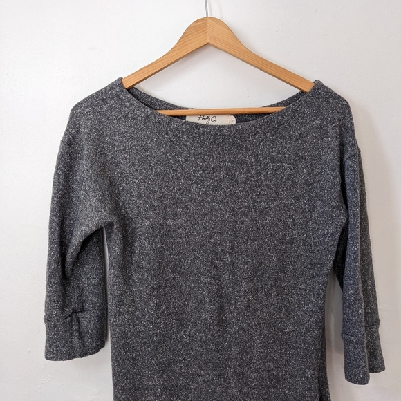 Anthropologie Soft knit dress boat neck | Gray | Small - Picture 2 of 4